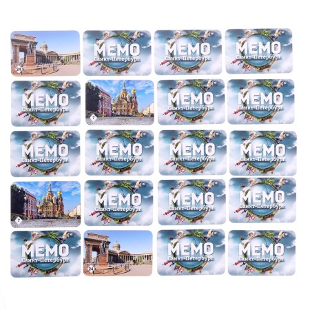 Board game "Memo. St. Petersburg ", 50 cards + cognitive brochure-4