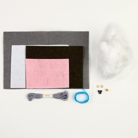Set for creating a voluminous toy made of felt "kitten"-2