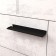 Metal shelf 290x70 mm for storage on a perforated panel, black