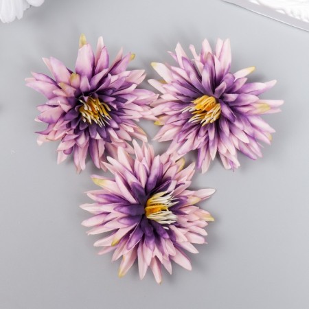 Budon on the leg for decoration "Georgin needle lilac-violet" d = 7.5 cm-2