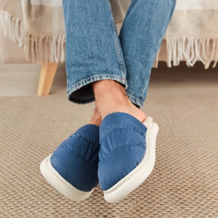 Male slippers, size 44-45, blue color-1
