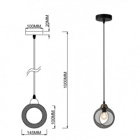 Overnight lamp Rivoli Lilia 1he27, 60 watts-3