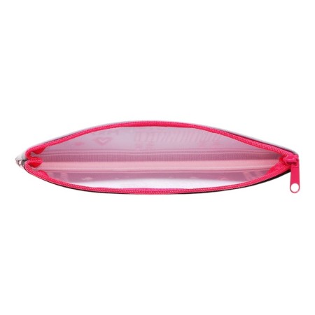 Penal is soft, 1 department 75 x 195 mm, flat, Hatber "mustachioed-striped" black/pink npk_64199-3