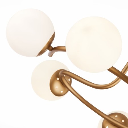 Ceiling EVOLUCE lamp. Sle220602-06. Calabria. 6x40 watts, E14, 61x61x36.5 cm, golden color-2