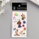 Tattoo on the body color "animals at the holiday" 10.5x6 cm