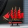Souvenir small "Vostok" ship, black sides with a white strip, red sails, mix 22 × 5 × 21 cm