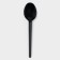 Spoon is a disposable plastic, 16.5 cm, black color, set 12 pcs