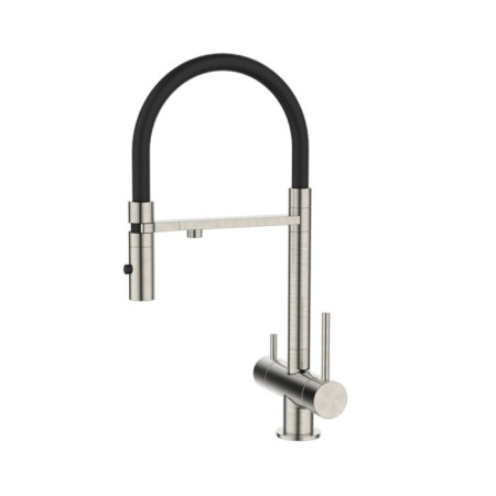 IDDIS ACE kitchen mixer with filter and flexible pink, Satin color