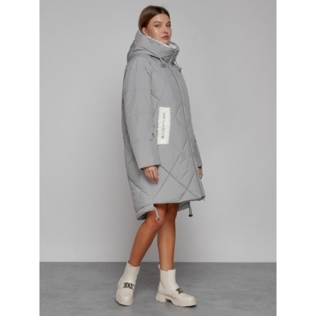 Coat insulated winter female, size 50, color gray-2