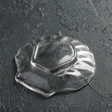 Glass Serving "shell", 10 × 2 cm, curly-2