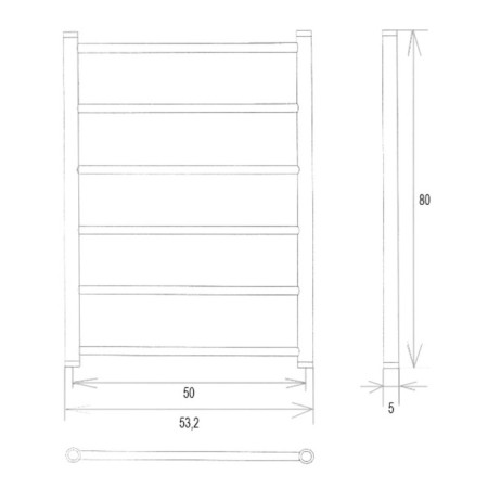 Water towels "Dvin" j, 800x500 mm, 1 "-1/2", black-1