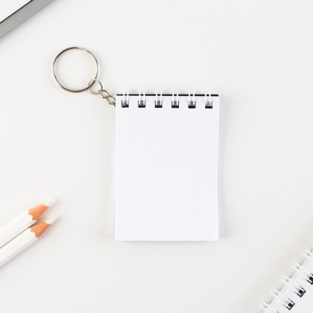 Key keychain notebook “For brilliant ideas”, 5.5 x 7.5 cm-6