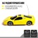 The radio -controlled "coupe" car works on batteries, yellow color