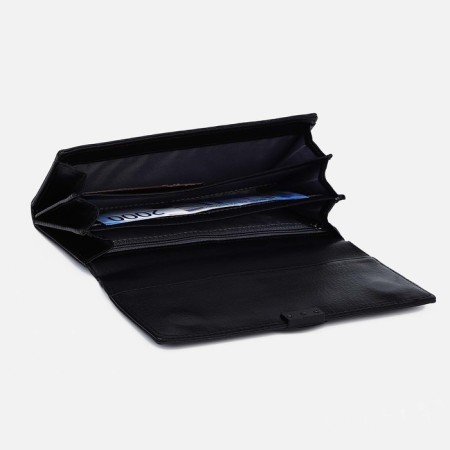 Women's wallet on magnets, black color-2