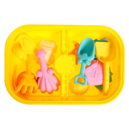 Set for playing in the sand "We play merrily", with a table, 11 items-4