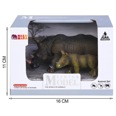 Набор фигурок «Мир диких животных: семья носорогов», 2 фигурки-6