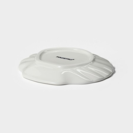 Porcelain dish Magistro "shell", d = 10 cm, white color-3