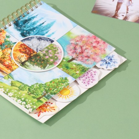 Photo album on spirals 20 sheets "Time" volumetric element + 4 tabs 24x24 cm-1