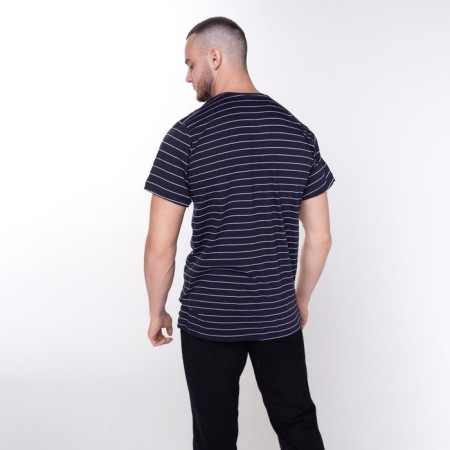 Striped t -shirt, blue color, size 52-2