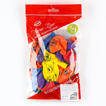 Shar Latex 12 "" With Dy Dino! ", 25 pcs., Mix-1
