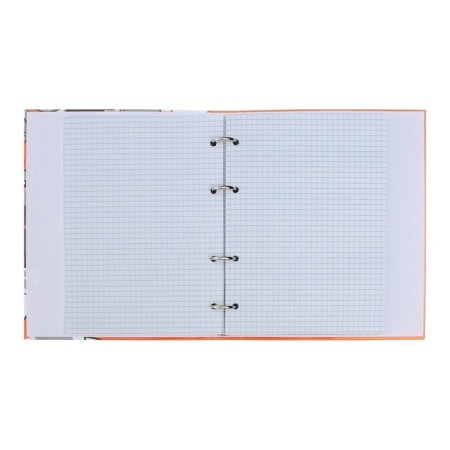 A notebook on the rings of A5 80 sheets in Calligrata Catca "cats", cover 7BC, without cutting down under the ring, offset block-5