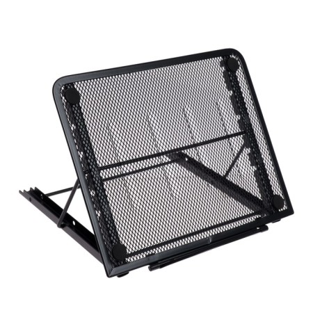 Standing for books, laptops, tablets, Brauberg "Germanium", 240 x 195 x 20 mm, black metal-1