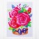 Set for creativity. Canvas for embroidery with a cross "bouquet of roses", 20 x 15 cm