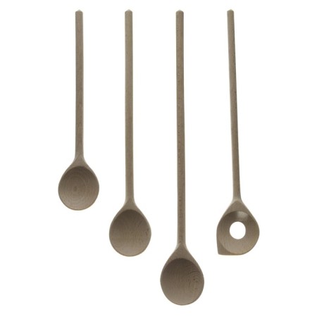 A wooden spoon with a long pen Axentia, round, 30 cm-1
