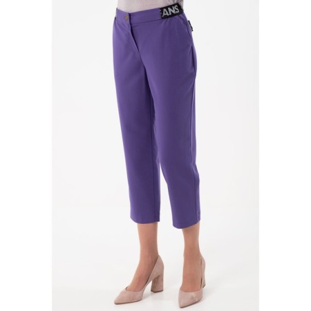Female trousers, size 44, purple color-3