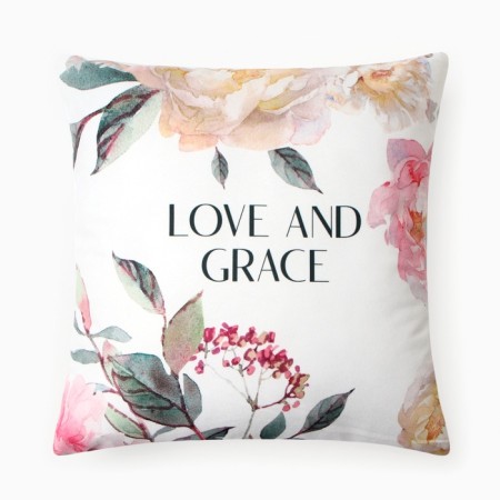 Ethel pillow "Love and Grace" 40x40 cm, velor, 100% p/e