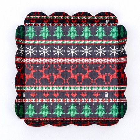 Bearbox, confectionery packaging, "Christmas tree decorations", 12 x 12 x 3 cm, New Year-3