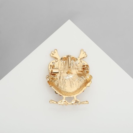 Brooch "Filin" Round, Colored in Gold-2
