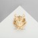 Brooch "Filin" Round, Colored in Gold