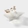 Ceramic serving dish "Doves on a flower", 14 × 13.5 × 4 cm, white color