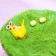 Easter decorative basket "Ground chicken on the grass" 24x20x5.5 cm