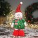Soft toy "Snowman in a radiant costume" 34x17 cm, red-green