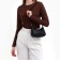 Bag women of artificial leather, 19x15x6.5 cm, black color