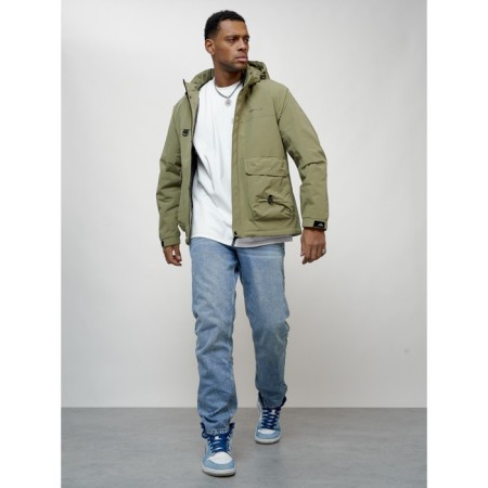 Male spring jacket, size 48, light green color-7