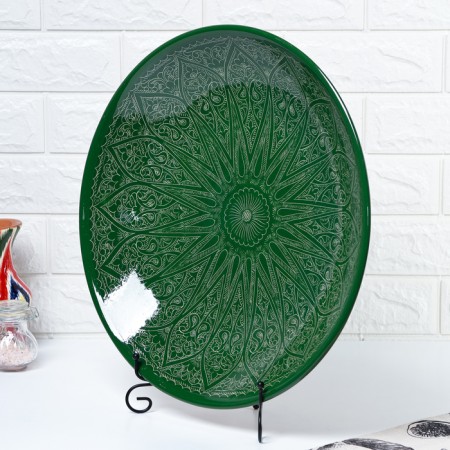 Largan Rishtan ceramics "Patterns", 41.5 cm, green mix-2