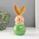 Souvenir Ceramics "Bunny Nevali with stripes" beige green 8.5x8.5x20 cm