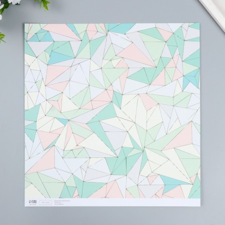Scrapbooking paper "Browned linenia" density 180 g 30.5x32 cm-3