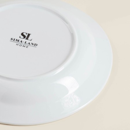 Set of porcelain plates SL Home "Vintage Frank", D = 22.5 cm, white color-7