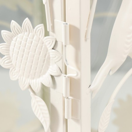 Climber Metal, glass "Lantern-Bird Garden" Nr 2 pcs D-9, 12 cm white 17x17x44 cm-2