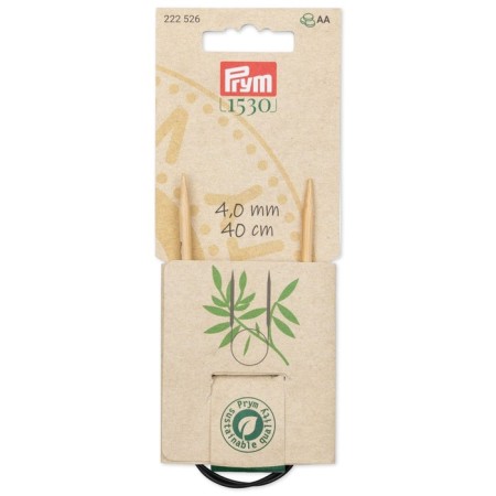 Circular knitting needles, bamboo, 4.0 mm/40cm, 1 pcs