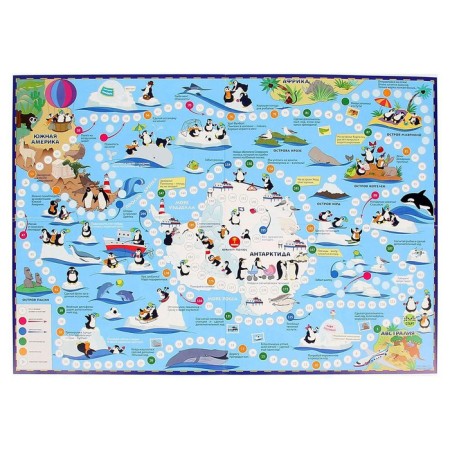 Board game "Traveling Penguins. Antarctica"-2