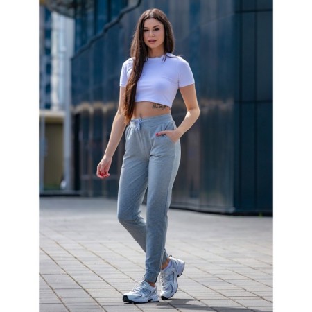 Women's pants, size 46, gray color-2