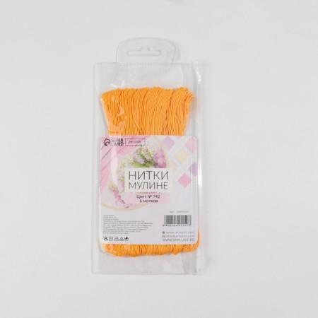 Muline threads 8 ± 1m No. 742 (nab 6 pcs price for nab) dark and yellow au-6