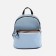 Women's backpack made of artificial leather, cosmetic bag, OTARA, Blue/Brown color
