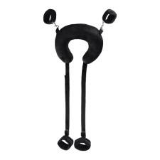 Fixing sling Anonymo with a pillow, velor, 127 cm, black color