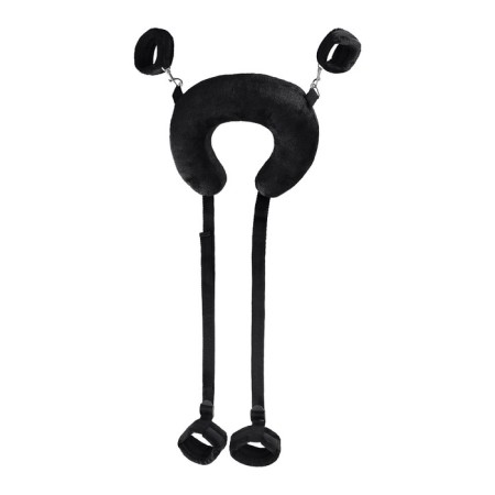 Fixing sling Anonymo with a pillow, velor, 127 cm, black color
